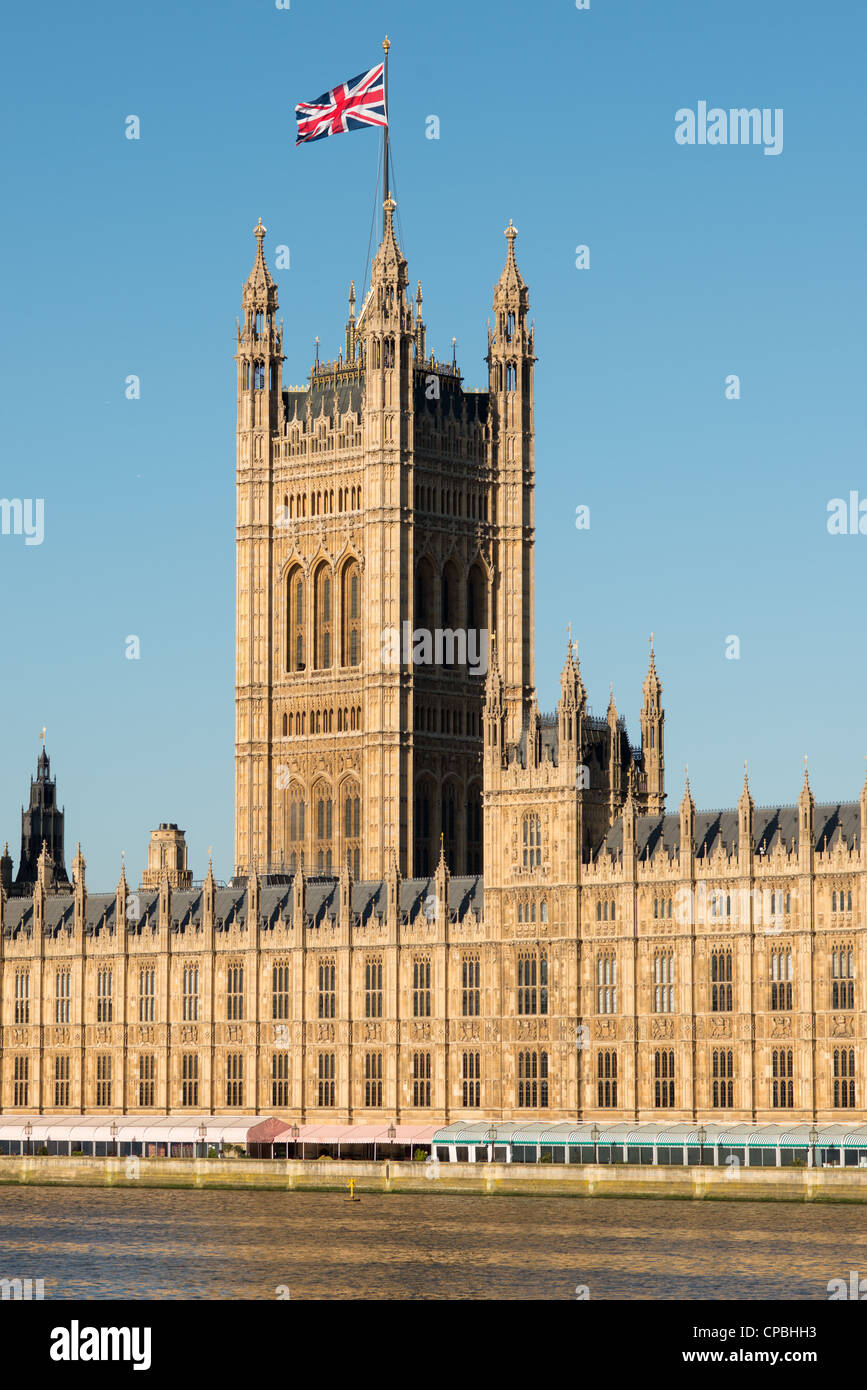 Victoria tower and house of Lords, London. UK. Stock Photo