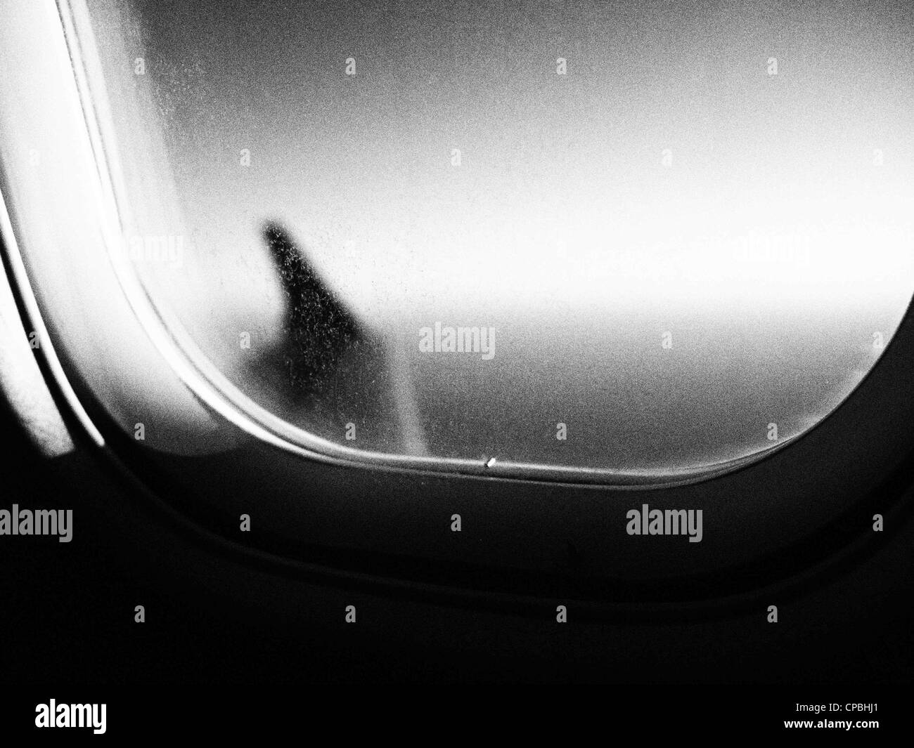 View out of an airplane window Stock Photo Alamy