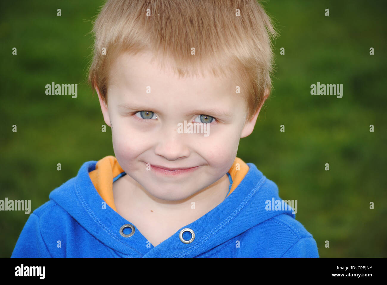 portrait of little boy in the park Stock Photo - Alamy