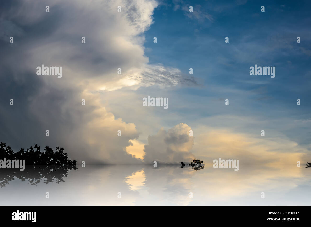 sky before storm white clouds and dark clouds Stock Photo - Alamy