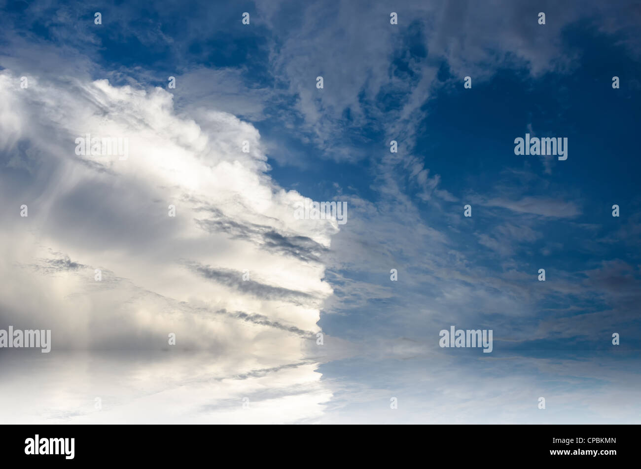 sky before storm white clouds and dark clouds Stock Photo - Alamy