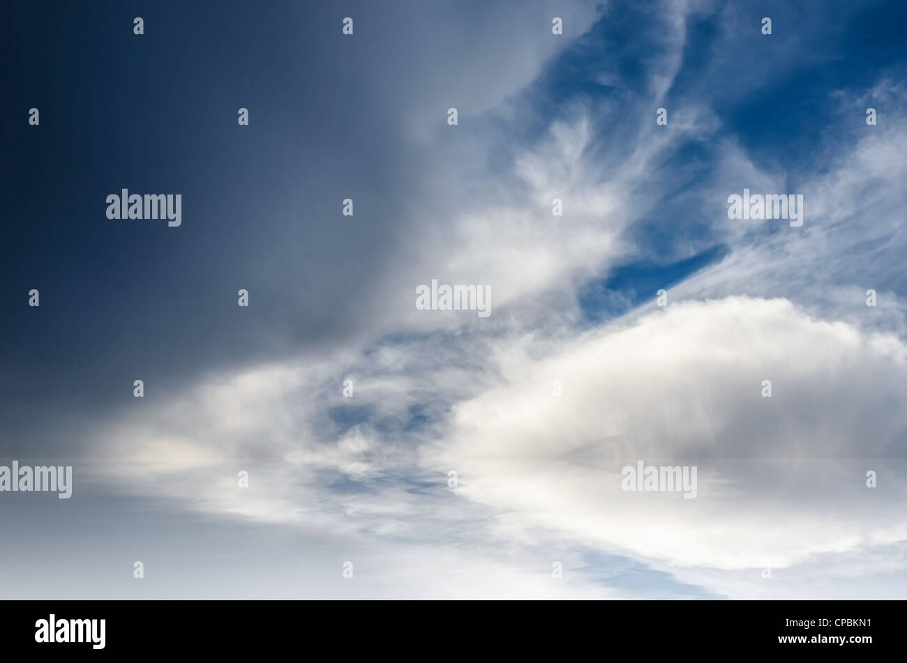 sky before storm white clouds and dark clouds Stock Photo - Alamy