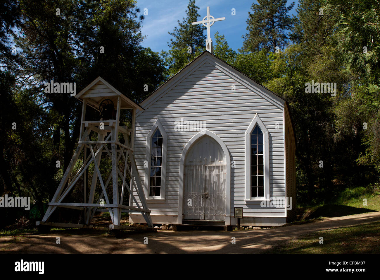 The front view of the Catholic church St Johns at the Marshall Gold