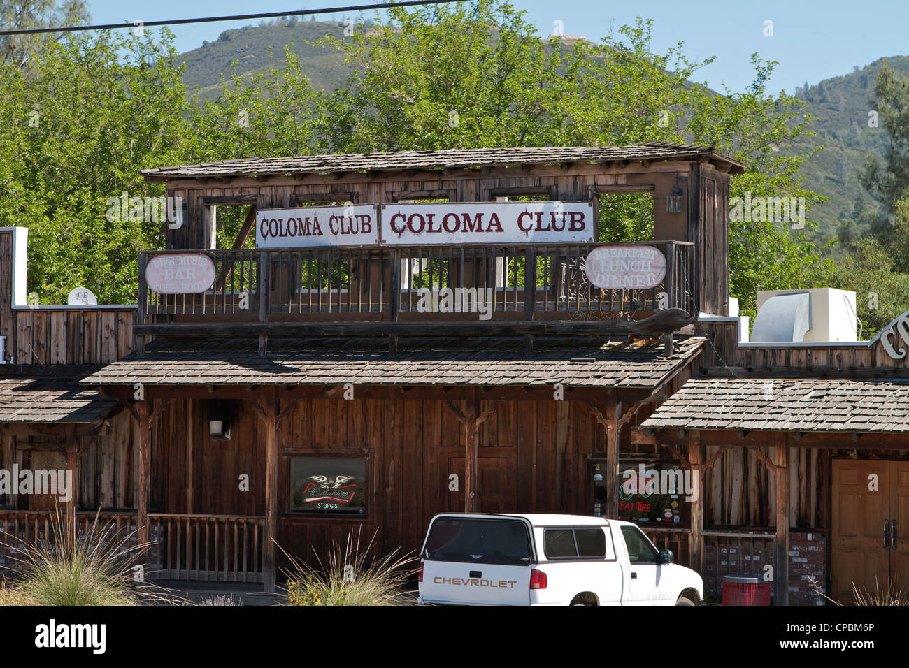 The Coloma Club  Bar and Restaurant Coloma California, USA Stock Photo