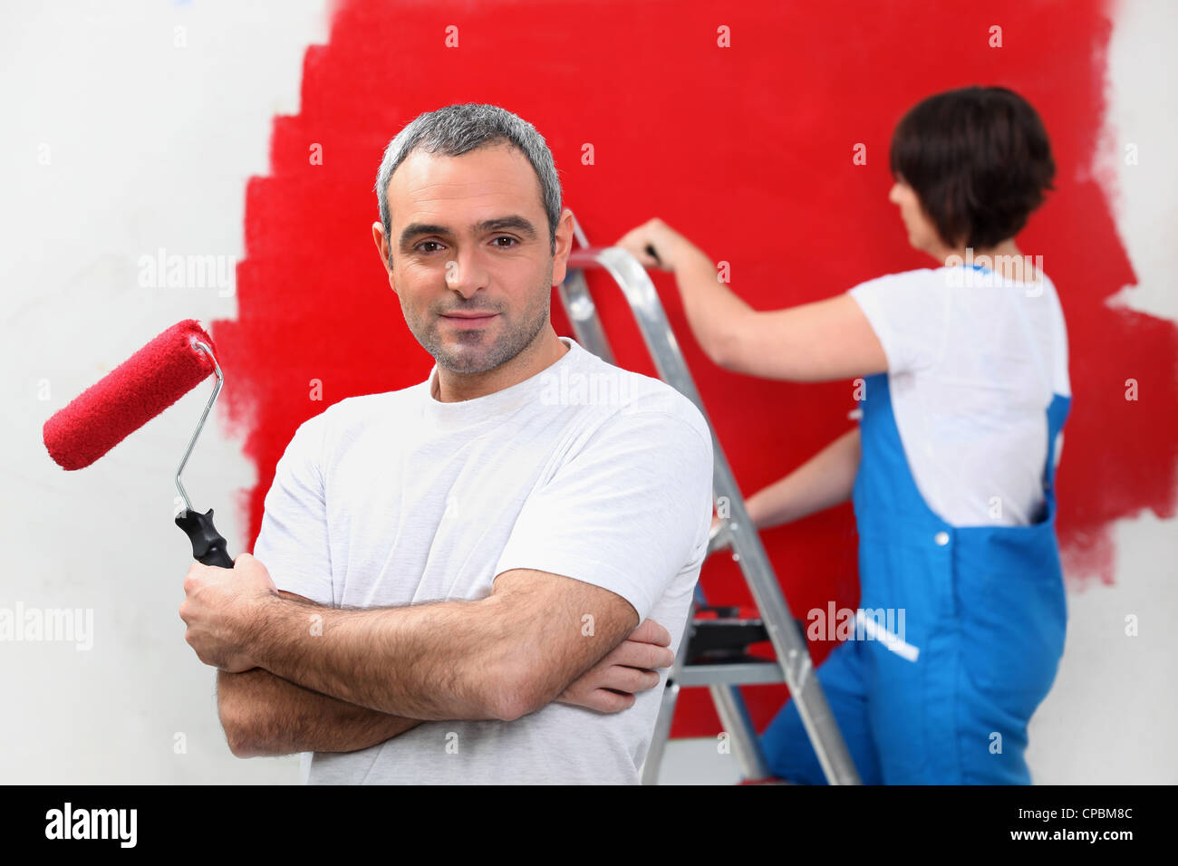 Man back of head painting hi-res stock photography and images - Alamy