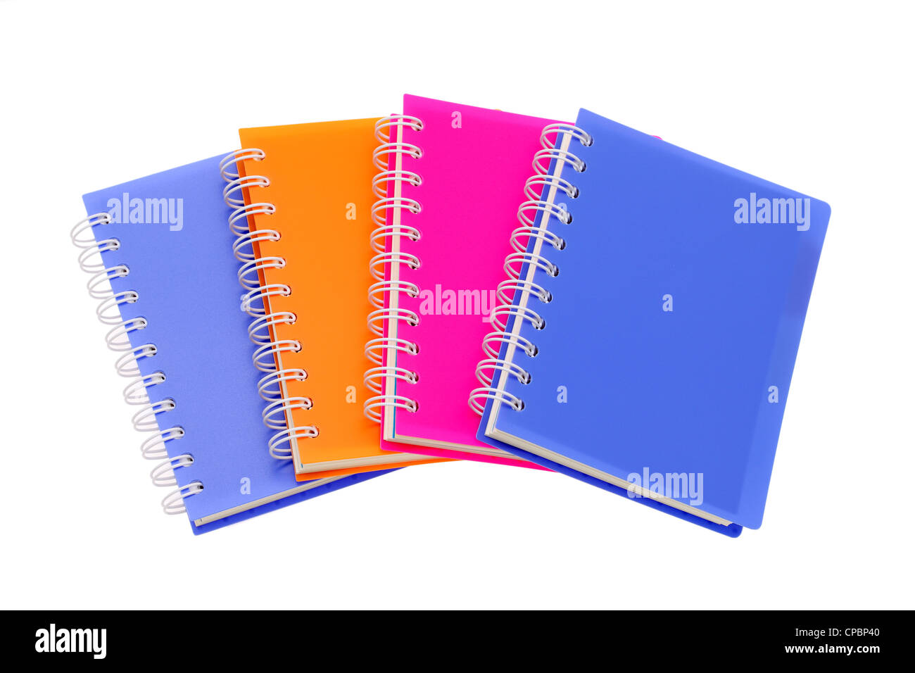 Notebook on white background Stock Photo - Alamy
