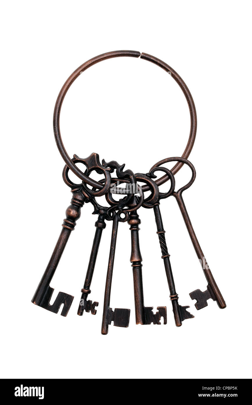 Antique key isolated on white background Stock Photo - Alamy