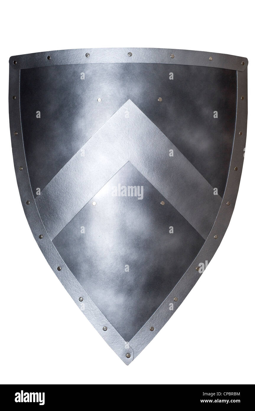 medieval shield isolated Stock Photo