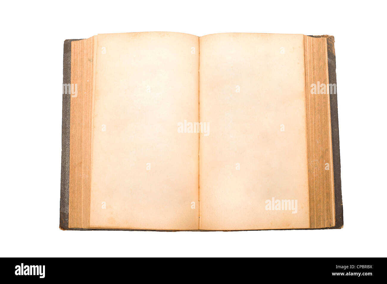 old blank open book Stock Photo