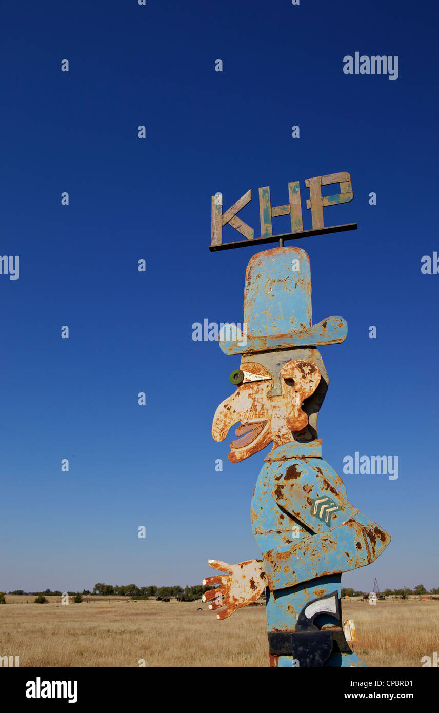 Metal sculpture, Highway 54, Mullinville, Kansas, USA Stock Photo Alamy