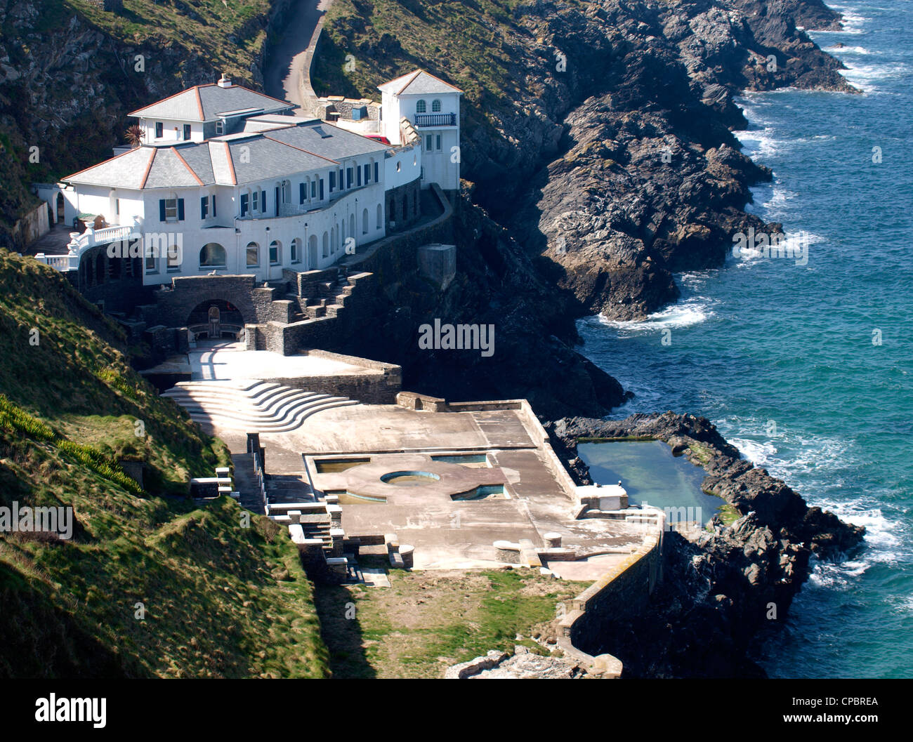 Lewinnick Cove House, Newquay, Cornwall, UK Stock Photo Alamy