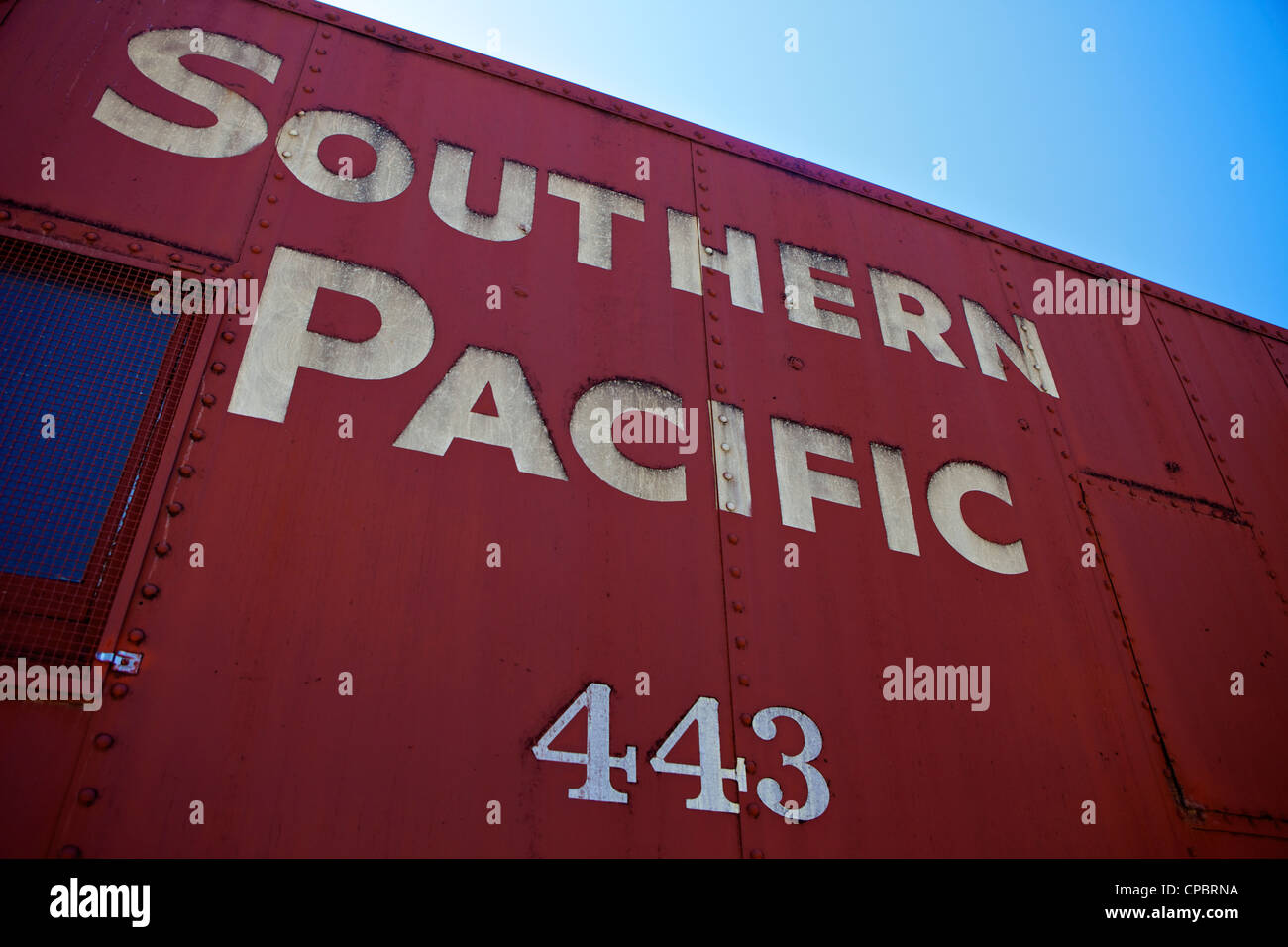 Southern Pacific 443 Train Tucumcari Historical Museum, New Mexico, USA Stock Photo
