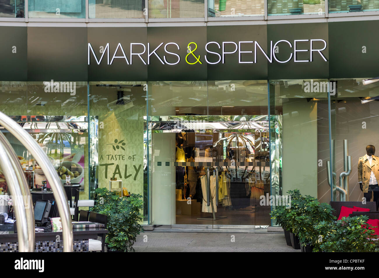 Marks and Spencer store in Wheelock Place luxury shopping centre on