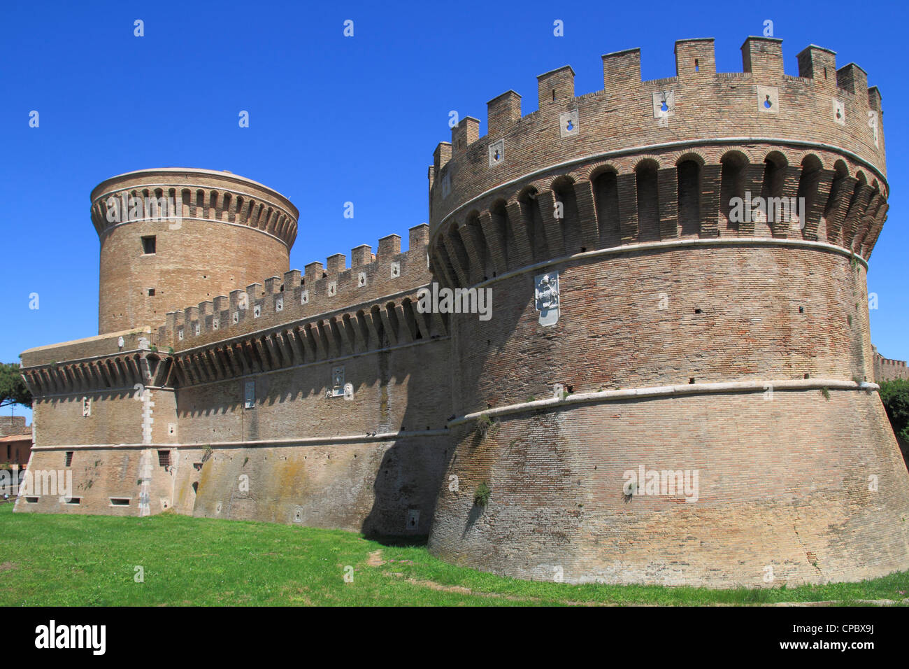 Italy Latium Ostia castle Stock Photo