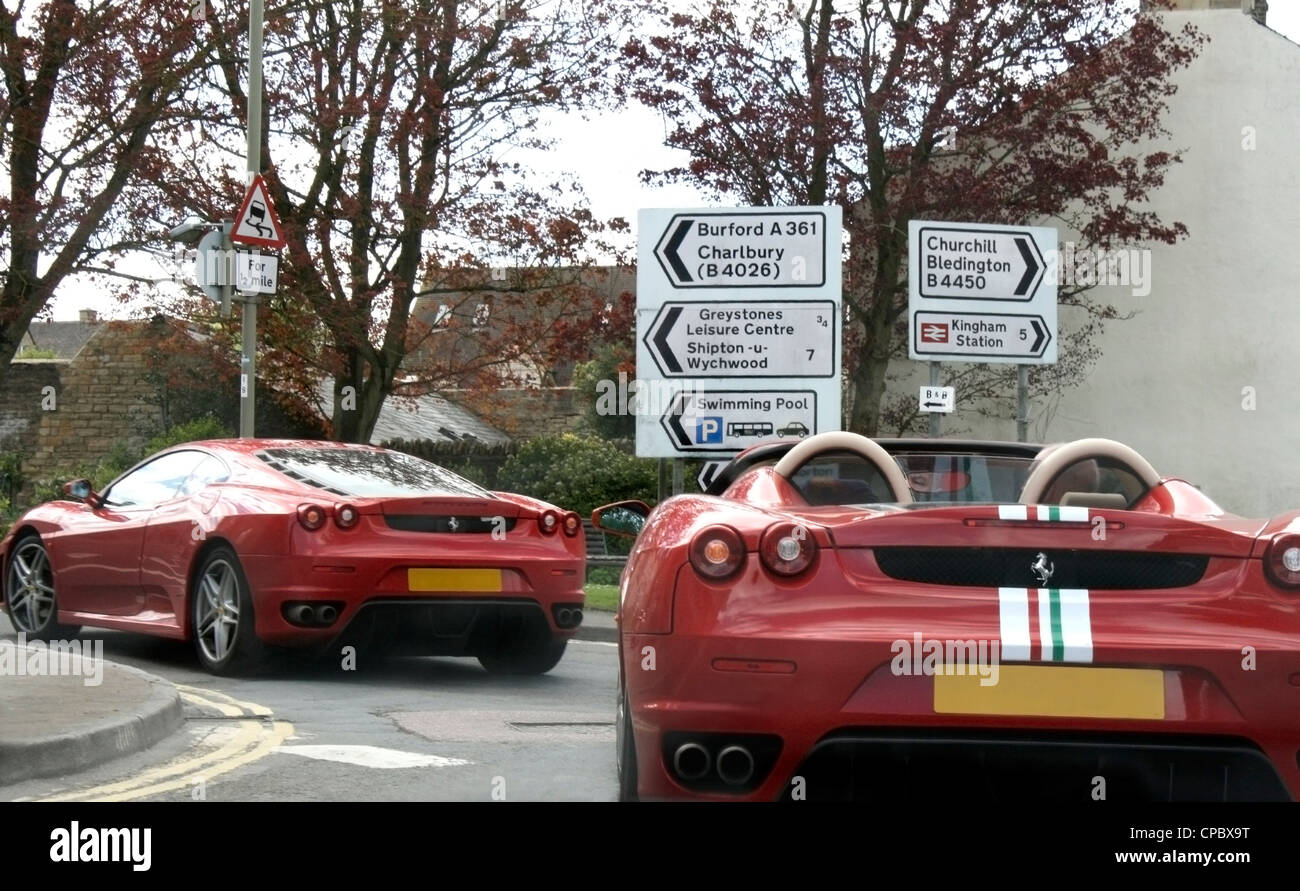 Ferrari touring Cotswolds Stock Photo