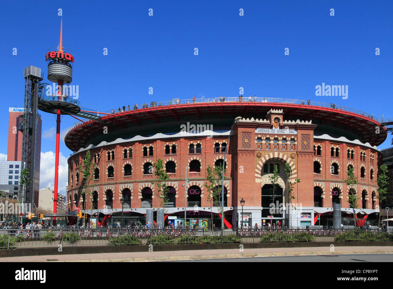 Spain Catalonia Barcelona, Plaza Espana, Bullring Stock Photo, Royalty ...