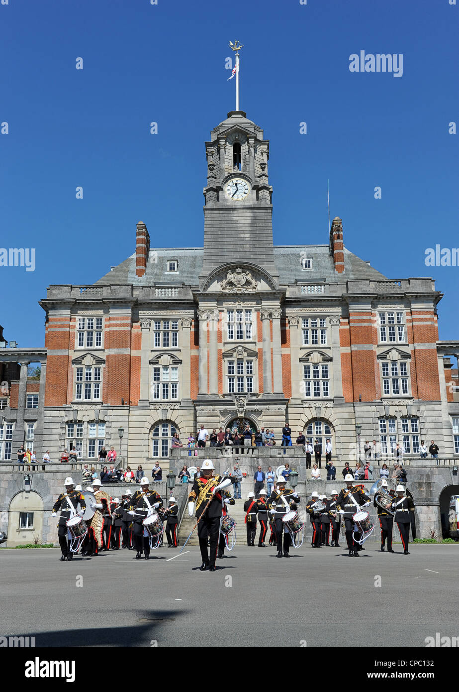 Band of the Royal Marines at Britannia Royal Naval College Dartmouth UK during Dart Music Festival Stock Photo