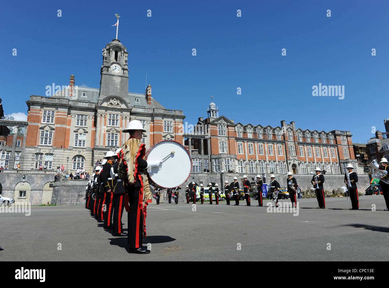 Band of the Royal Marines at Britannia Royal Naval College Dartmouth UK Stock Photo