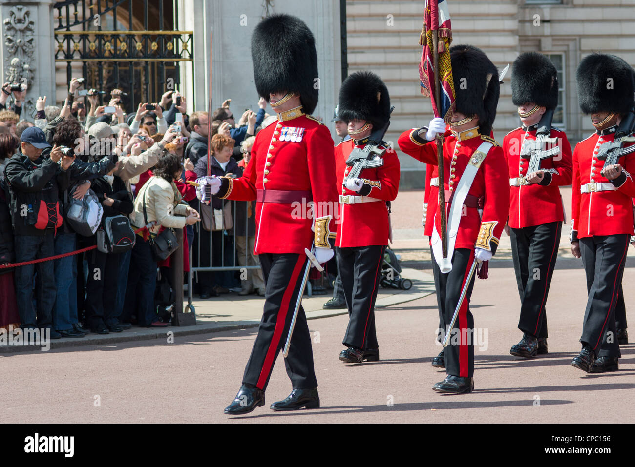 Changing of the guard at Buckingham palace. London. UK Stock Photo Alamy