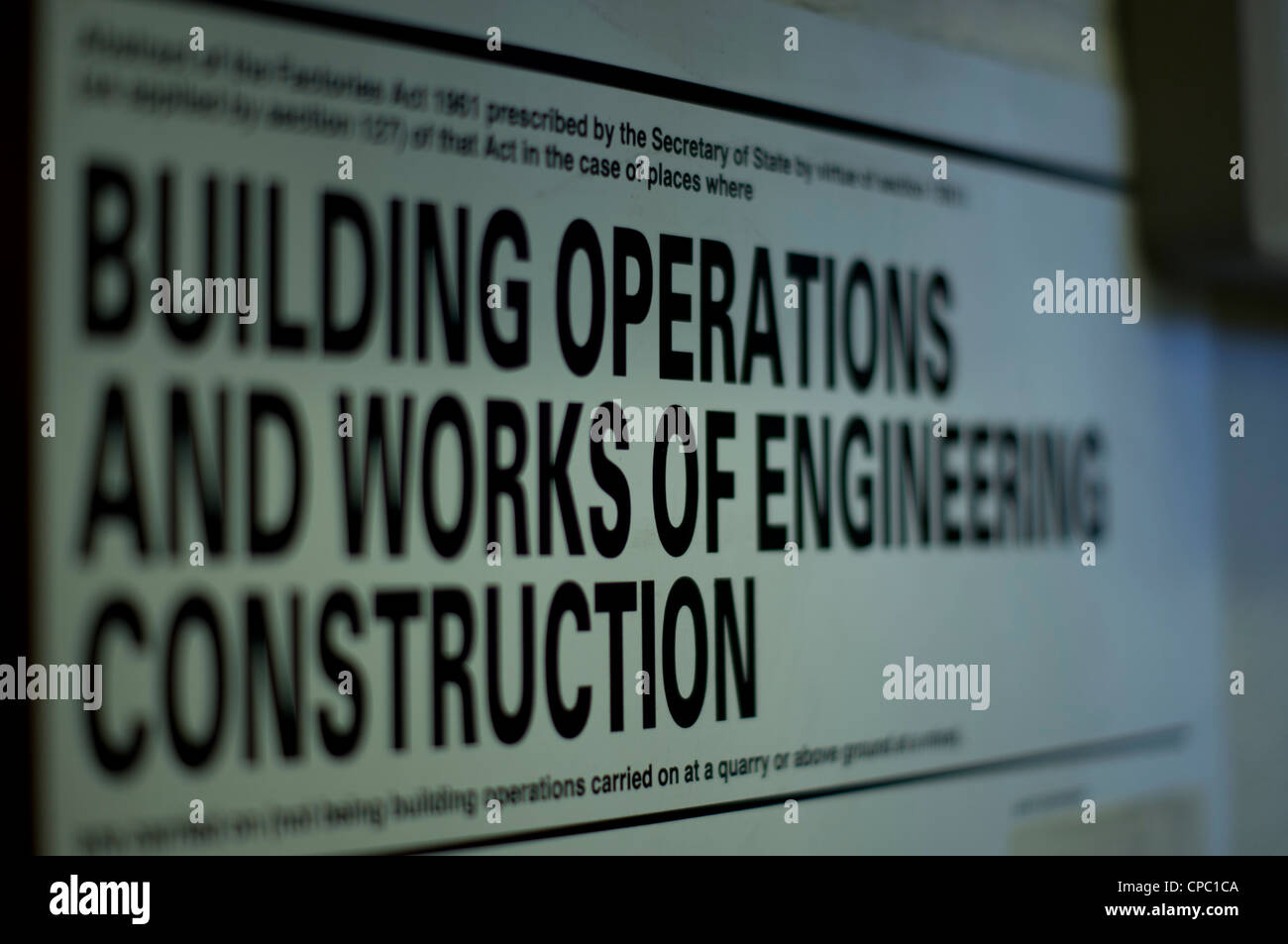 Building operations and works of engineering construction sign Stock ...