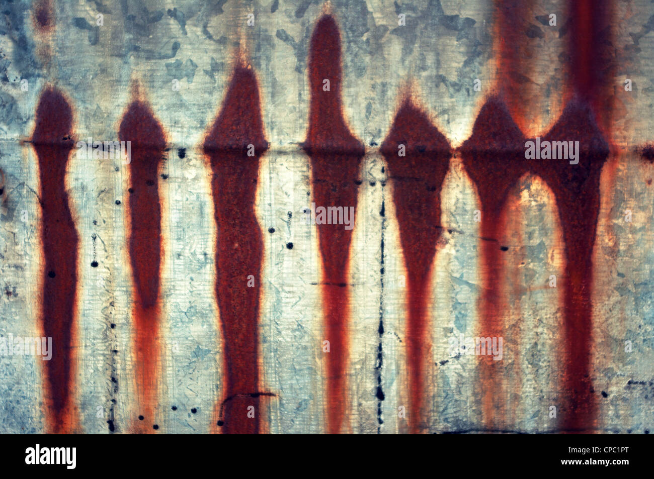Streaks of rust on a metal baking sheet Stock Photo Alamy