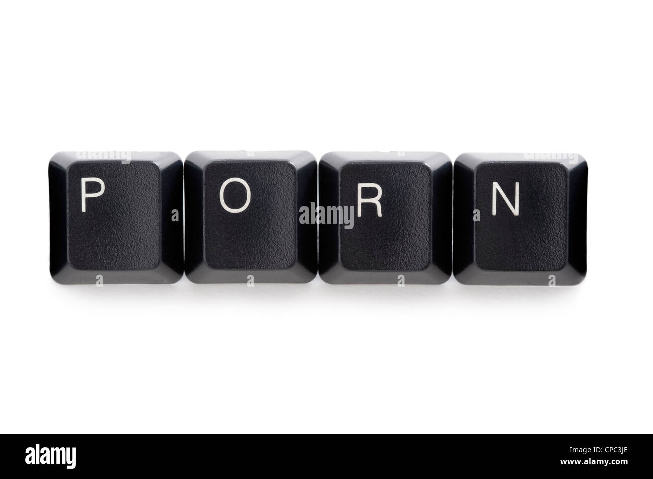 computer keys concept of internet online or cyber porn Stock Photo