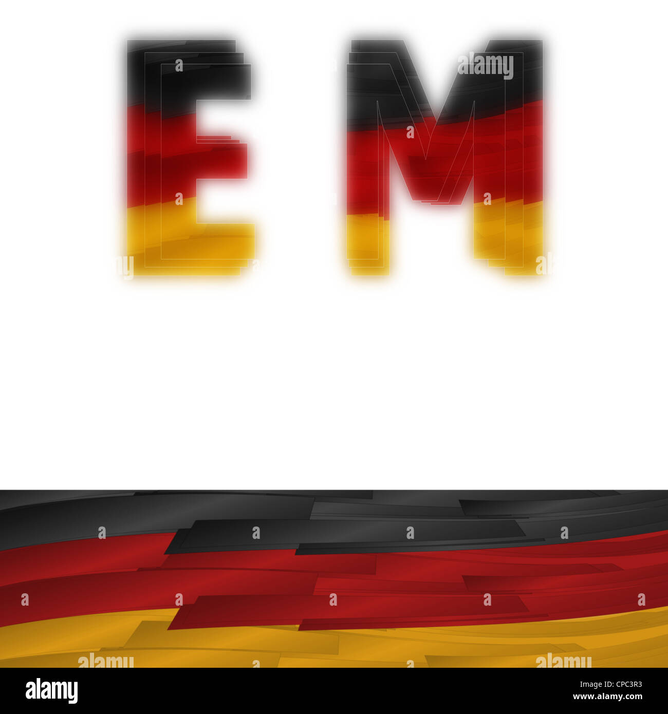 Illustrated german colors for EM sport events Stock Photo