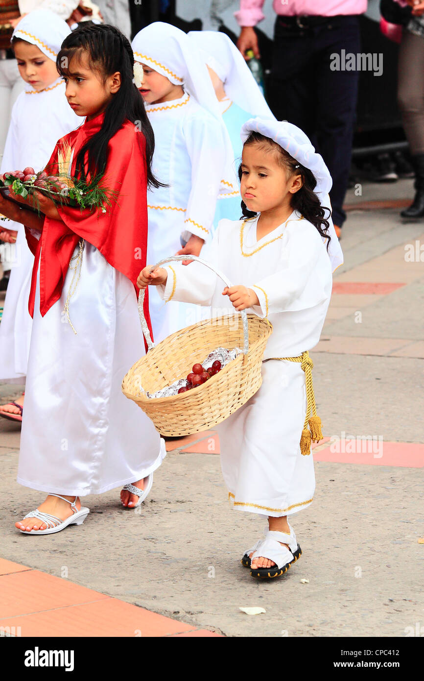 children Easter procession. Tunja, Boyacá, Colombia, South America