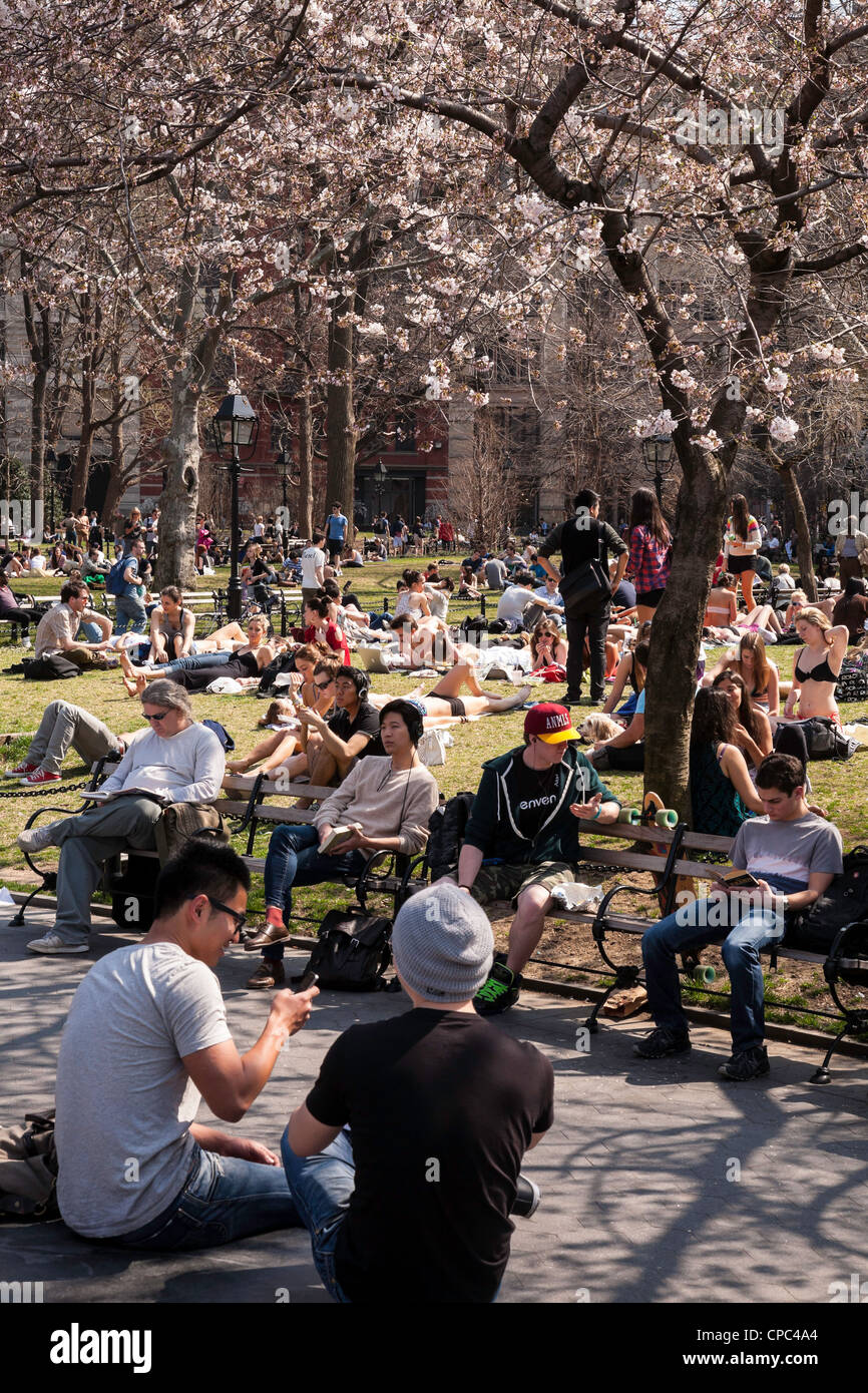 Washington Square Park, Greenwich Village, NYC Stock Photo