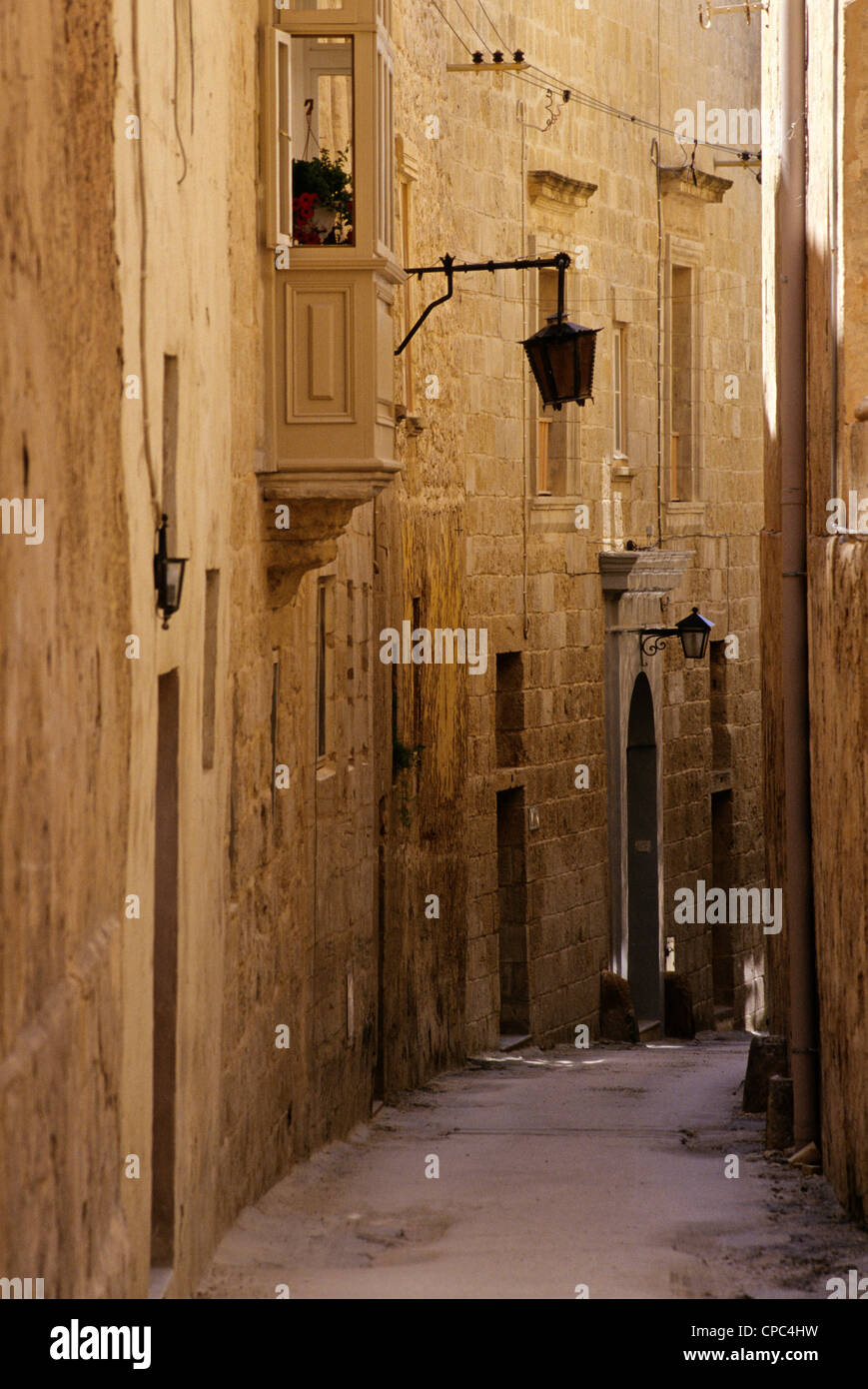 Mdina, Malta. Saint Peter Street. Stock Photo