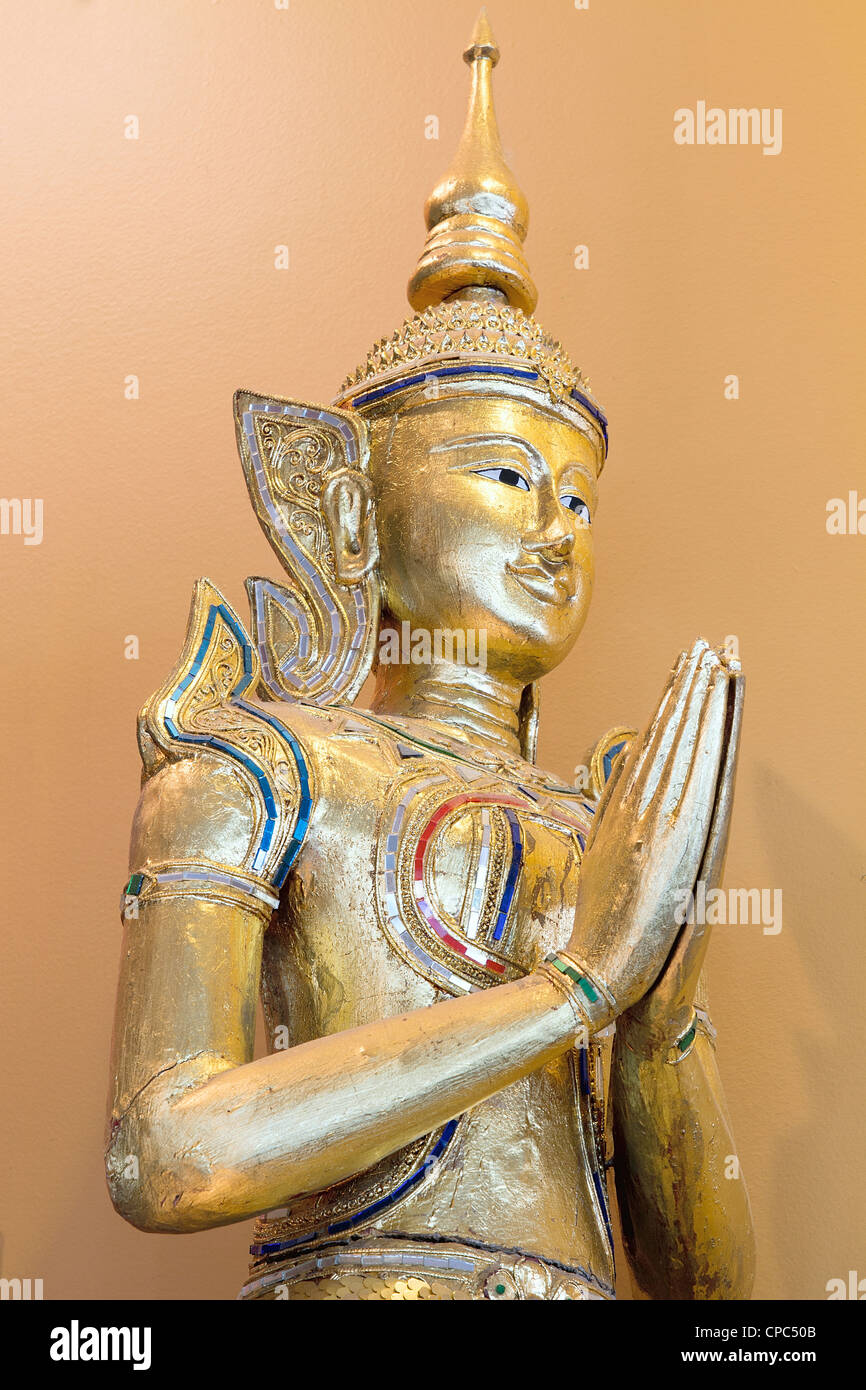 Thai Buddhist Teppanom Angel Statue Closeup Stock Photo Alamy