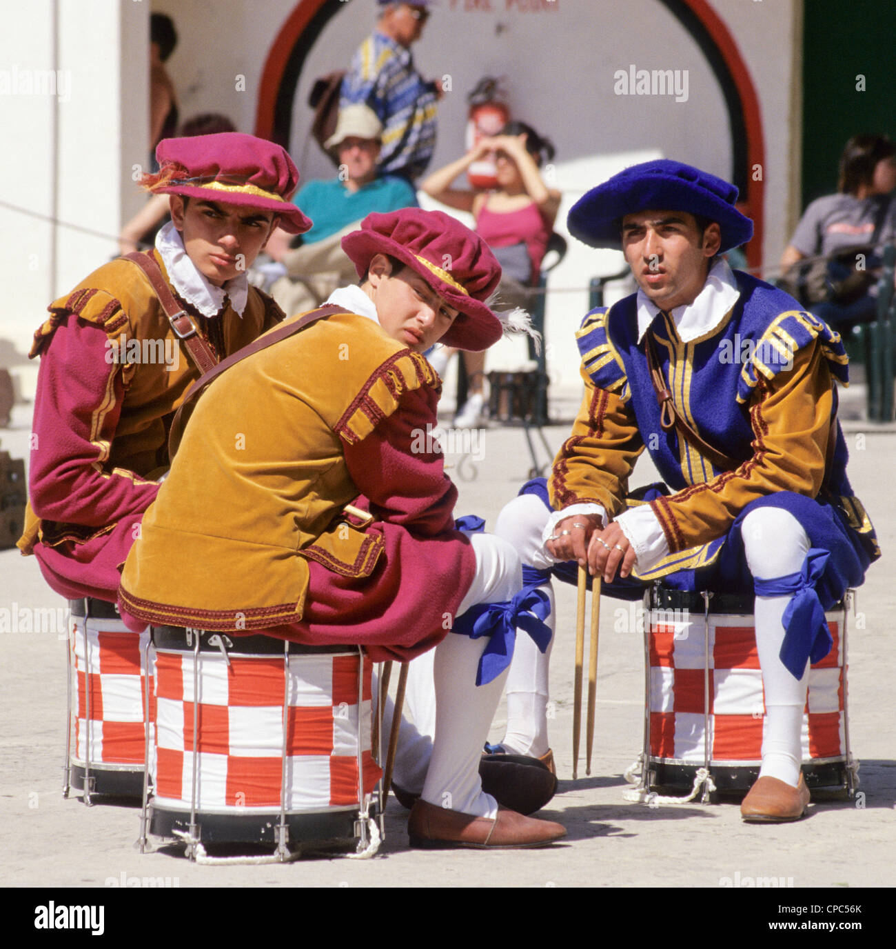 Valletta, Malta. Participants in Costume for Historic In Guardia Re-enactment, Fort Saint Elmo. Stock Photo