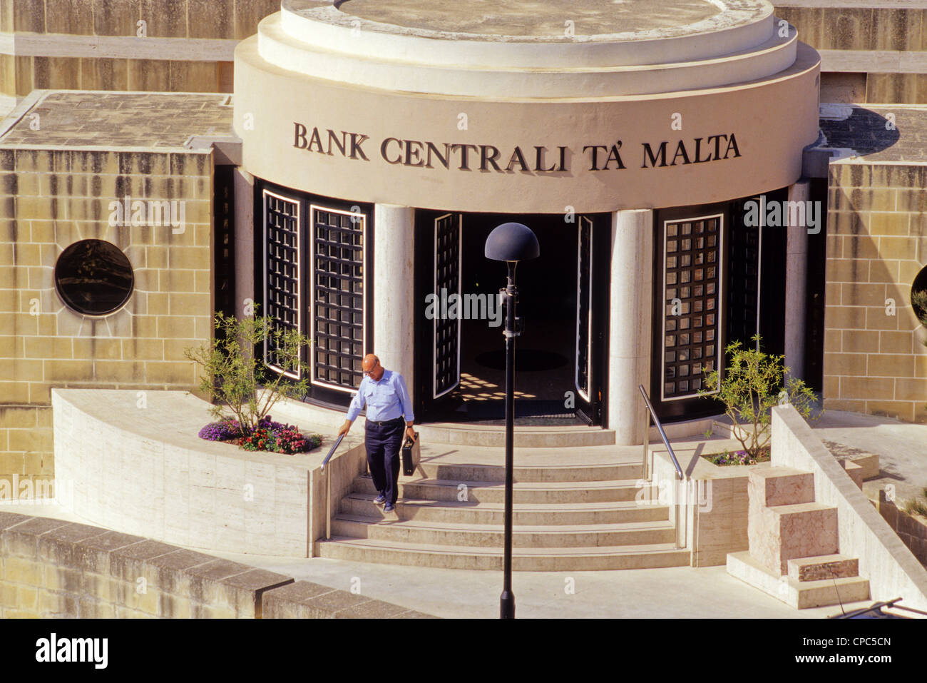 Valletta, Malta. Central Bank of Malta. Stock Photo