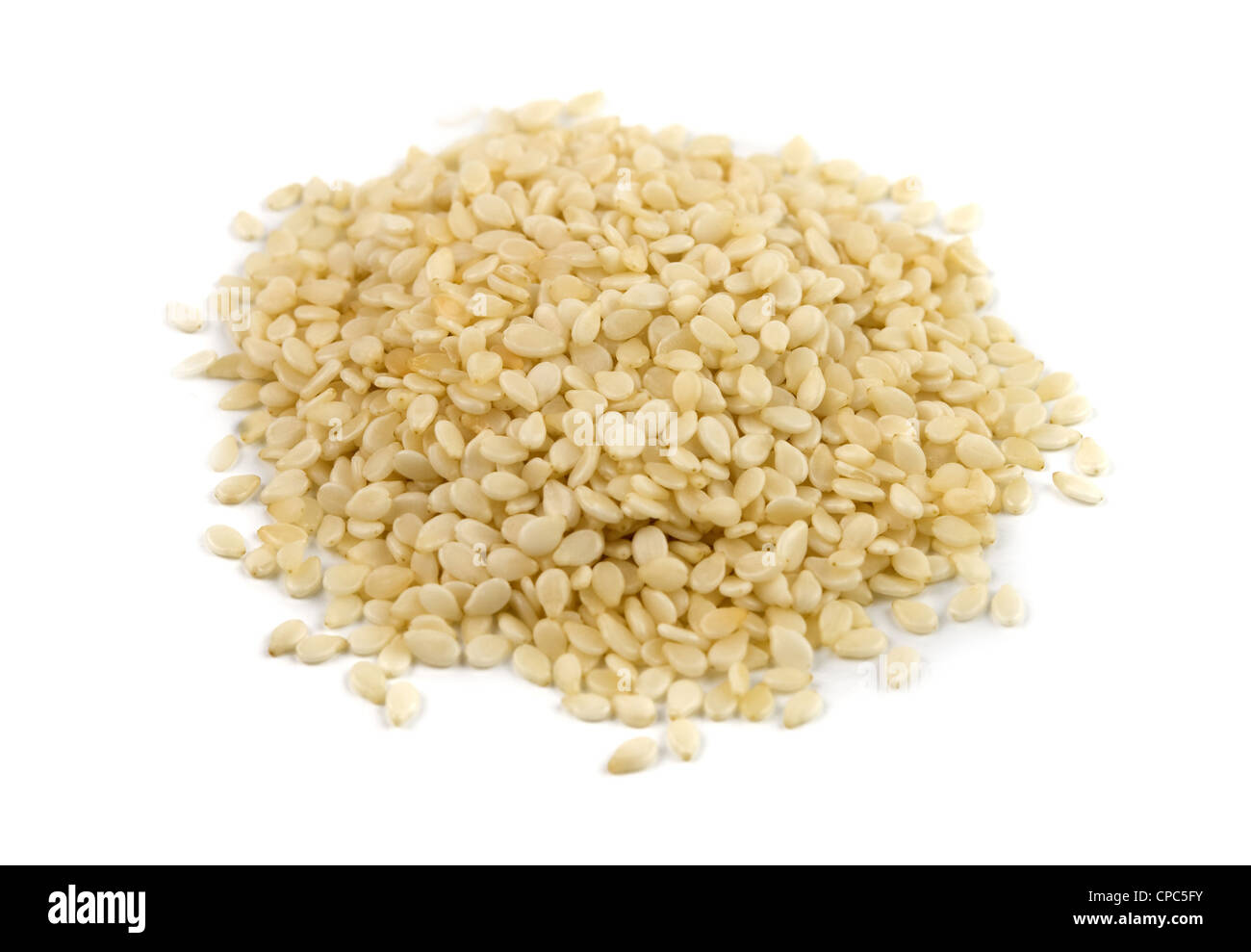 small heap of sesame seeds Stock Photo