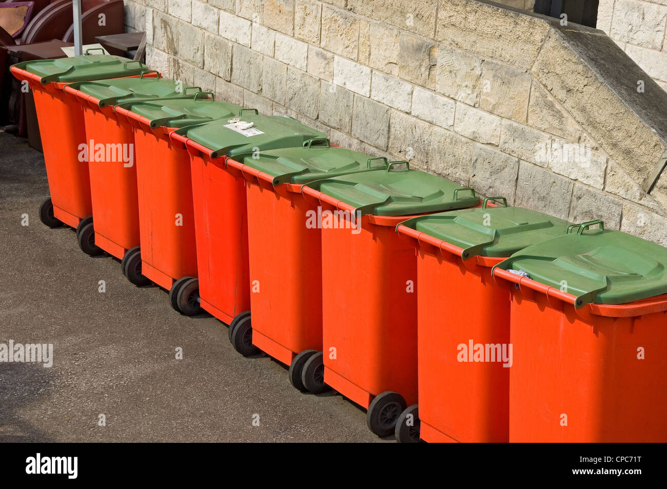 wheelie bins England UK United Kingdom GB Great Britain Stock Photo