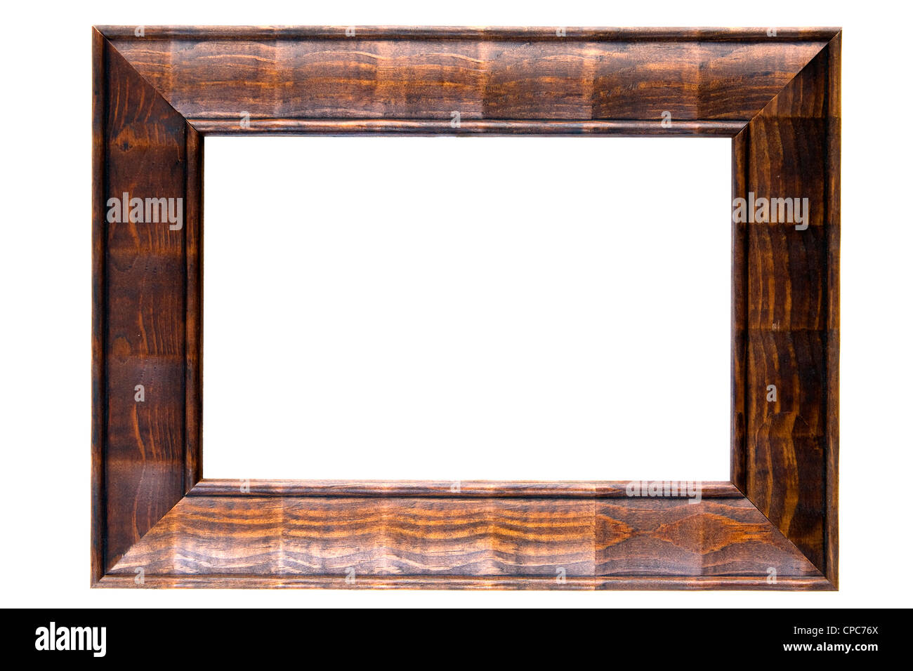 Wooden frame isolated on white background Stock Photo - Alamy
