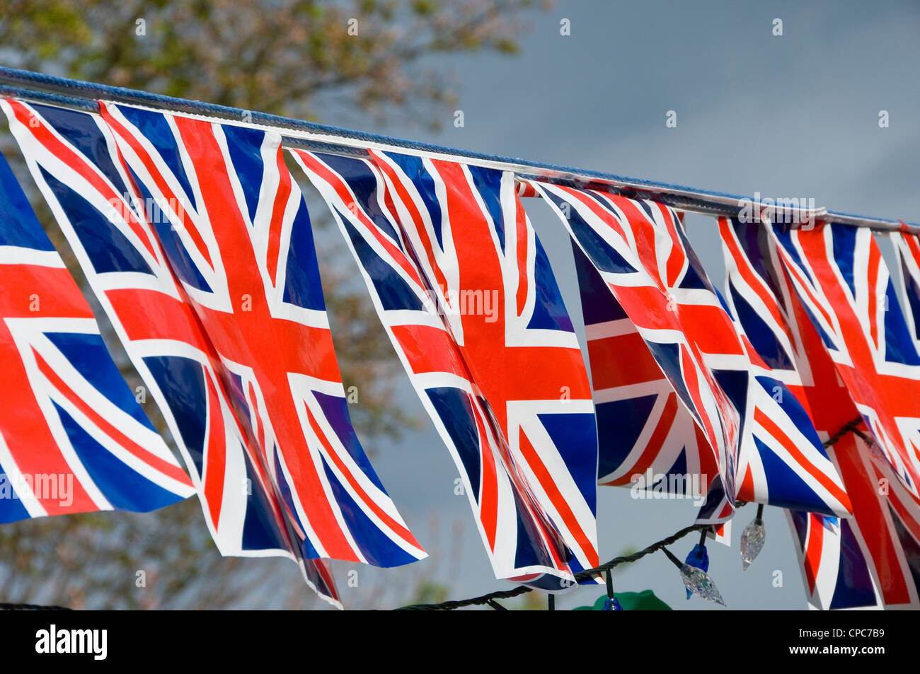 Close up of Union Jack Jacks flag flags England UK United Kingdom GB