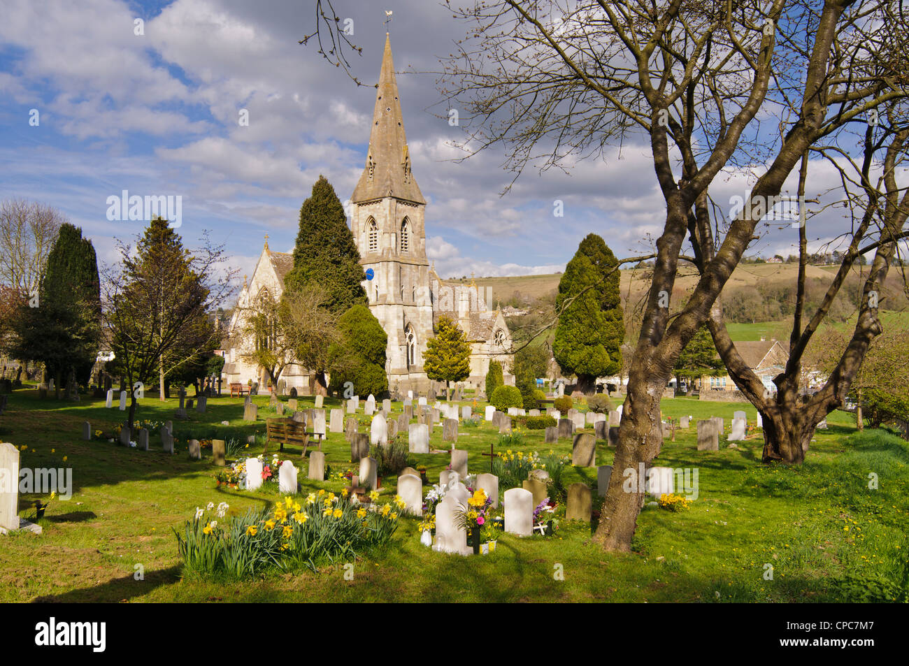 The Parish Church of St Mary in Woodchester, Gloucestershire, Cotswolds, UK Stock Photo
