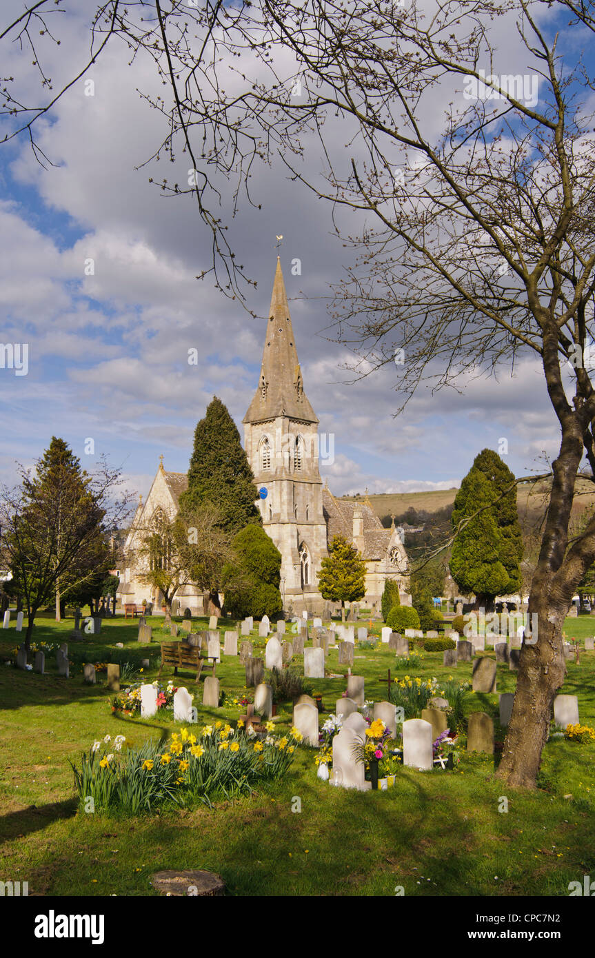 The Parish Church of St Mary in Woodchester, Gloucestershire, Cotswolds, UK Stock Photo