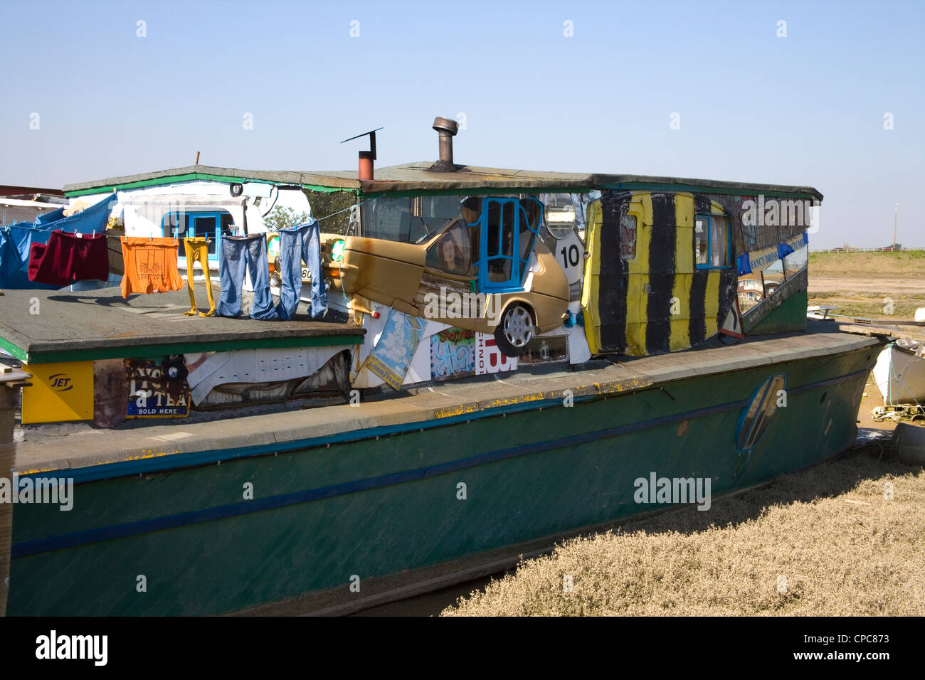 old houseboats at shoreham on the west sussex coast Stock Photo Alamy