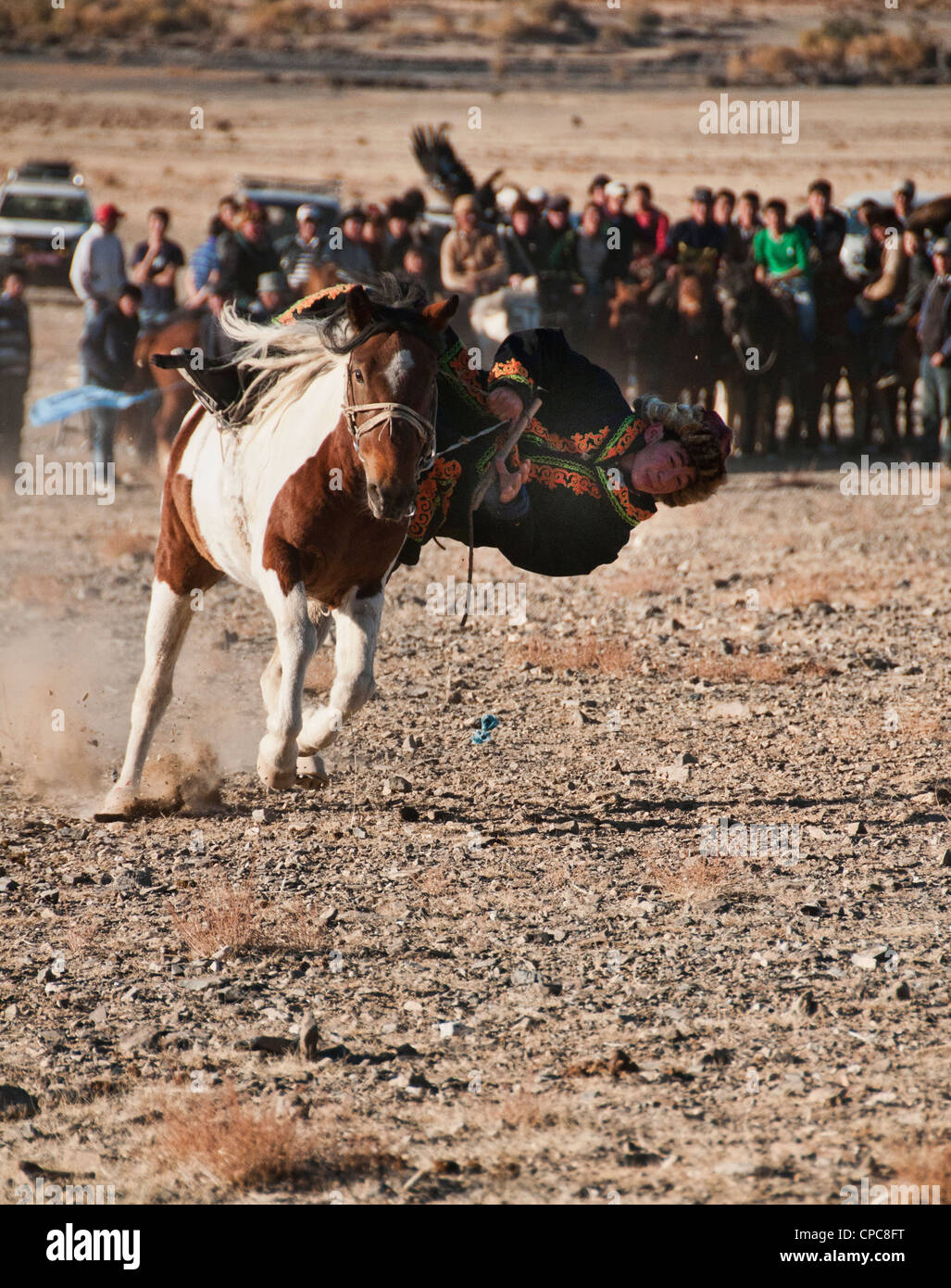 tenge alu, a traditional Kazakh sport Stock Photo