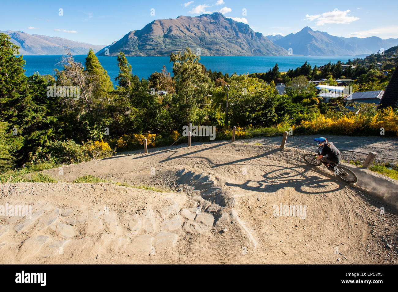 Downhill mountain biking at Queenstown Bike Park South Island New
