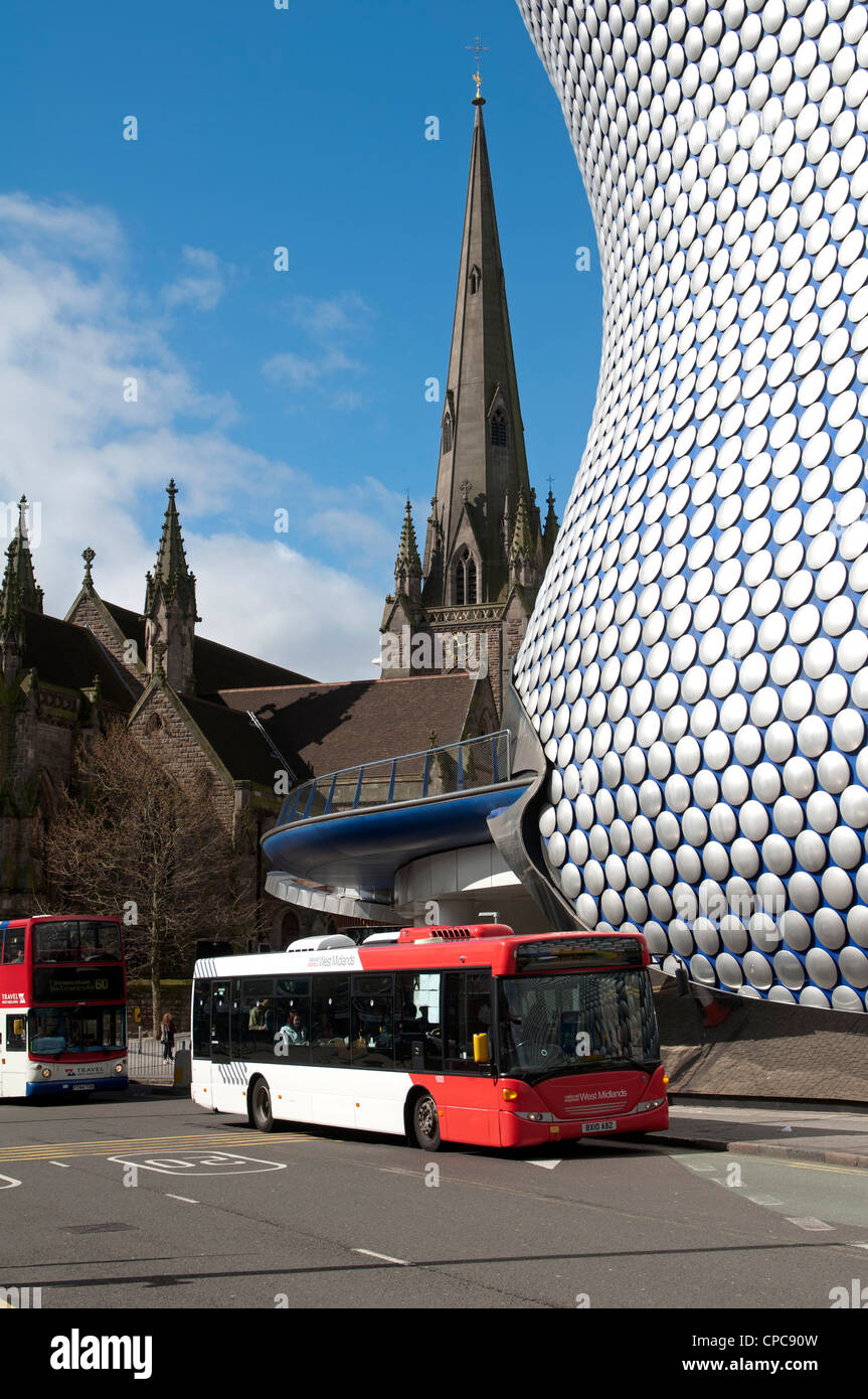Buses in city centre, Birmingham, UK Stock Photo