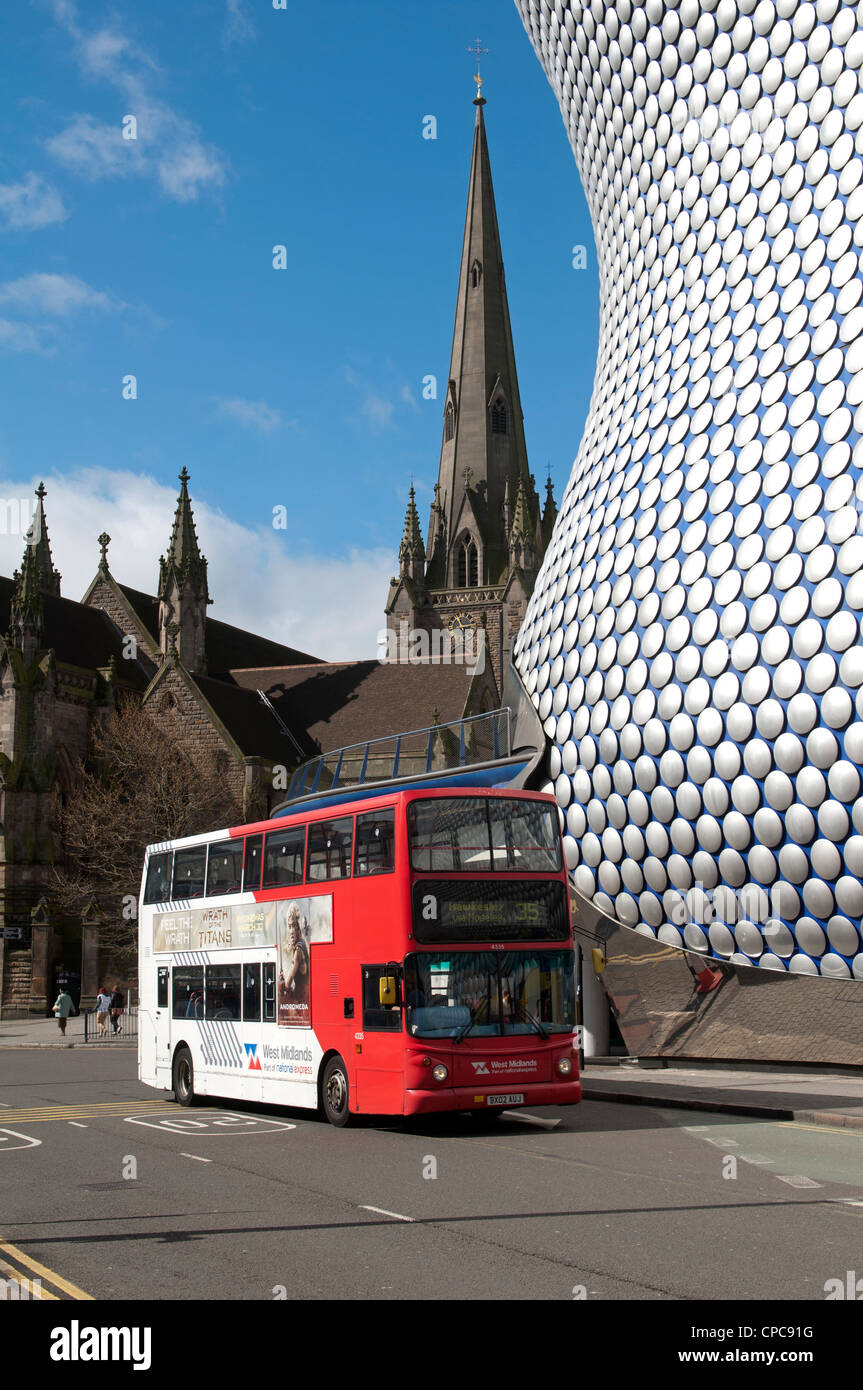 Bus in city centre, Birmingham UK Stock Photo