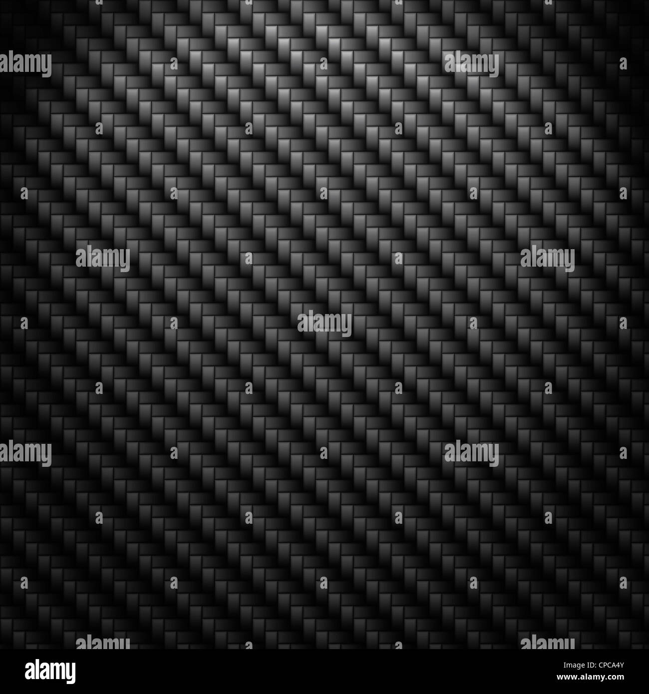 A realistic dark carbon fiber weave background or texture Stock Photo