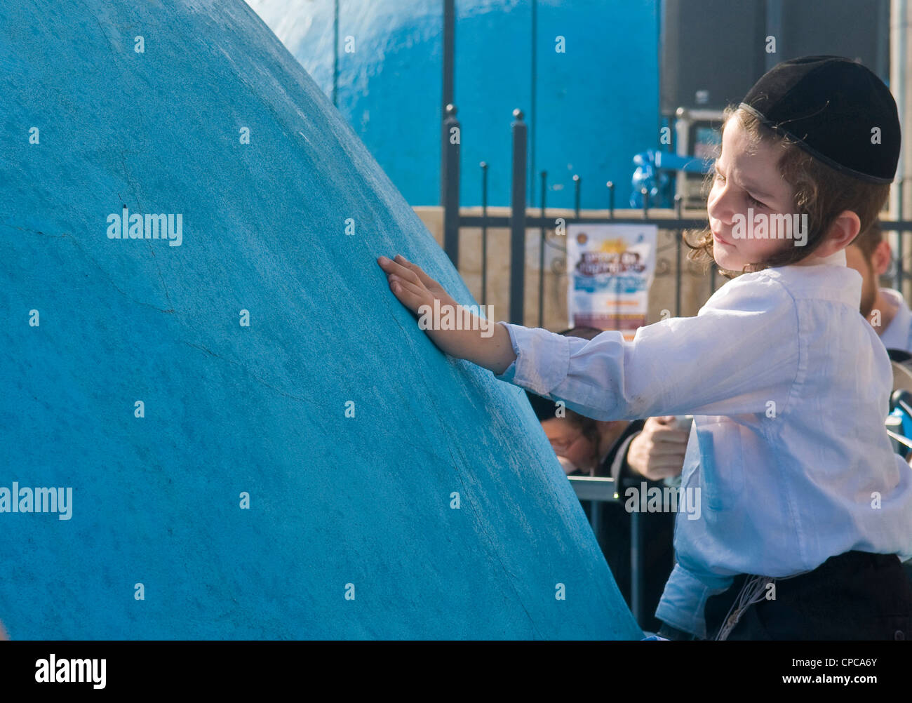 Orthodox Jews celebrates Halake in Bar Yochai tomb in Meron Stock Photo