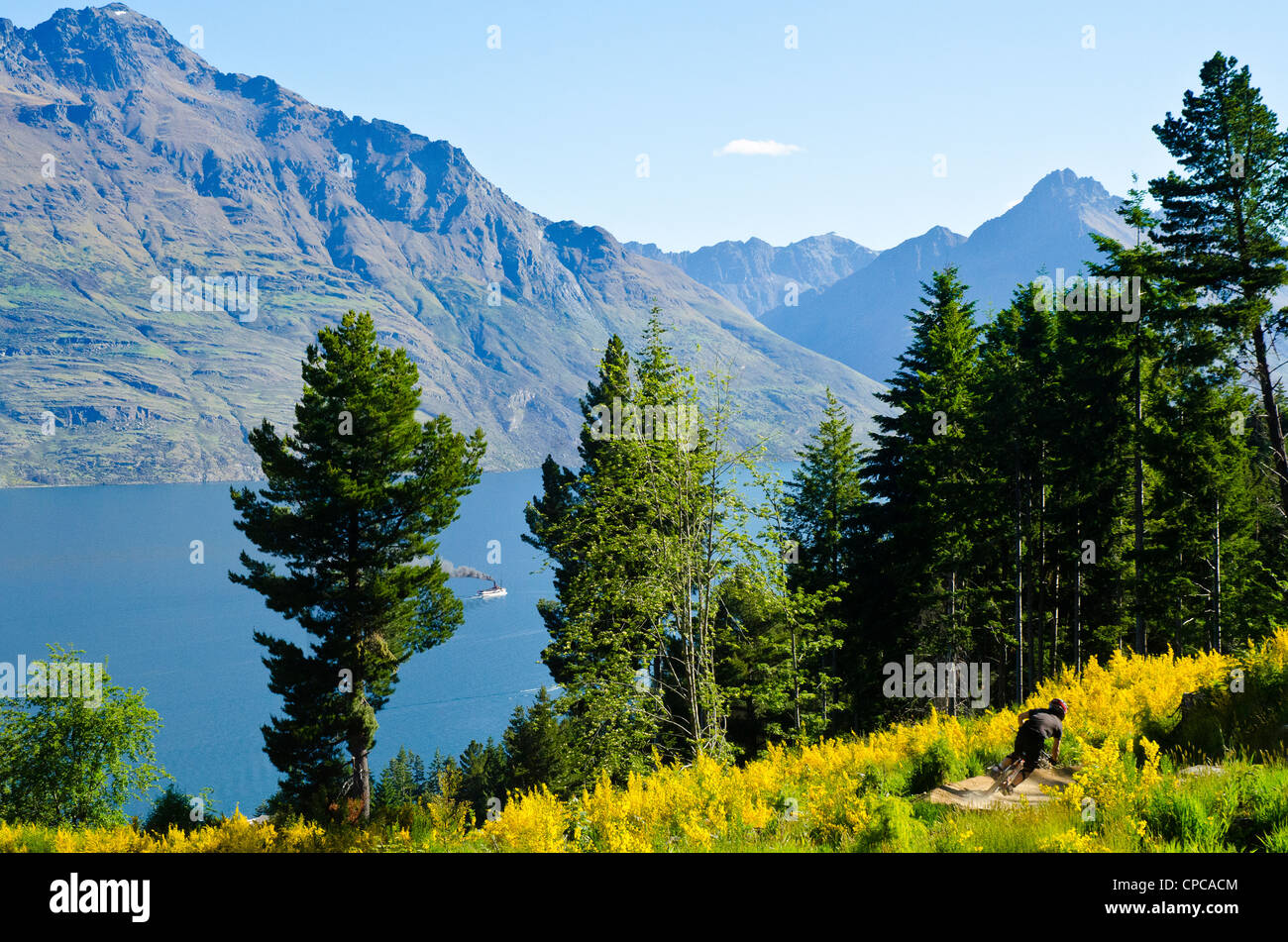 Downhill mountain biking at Queenstown Bike Park South Island New