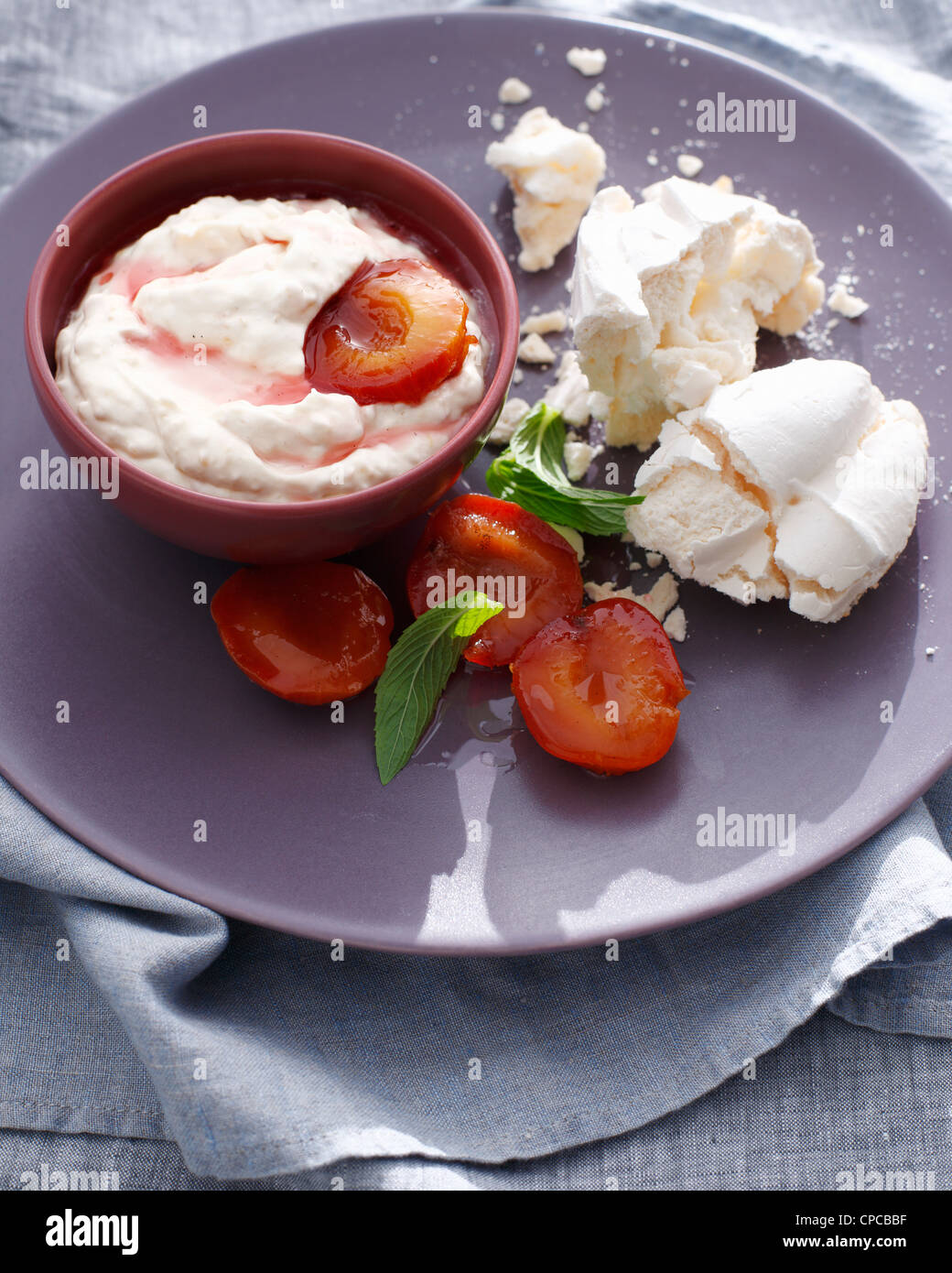 Plum fool dessert hires stock photography and images Alamy