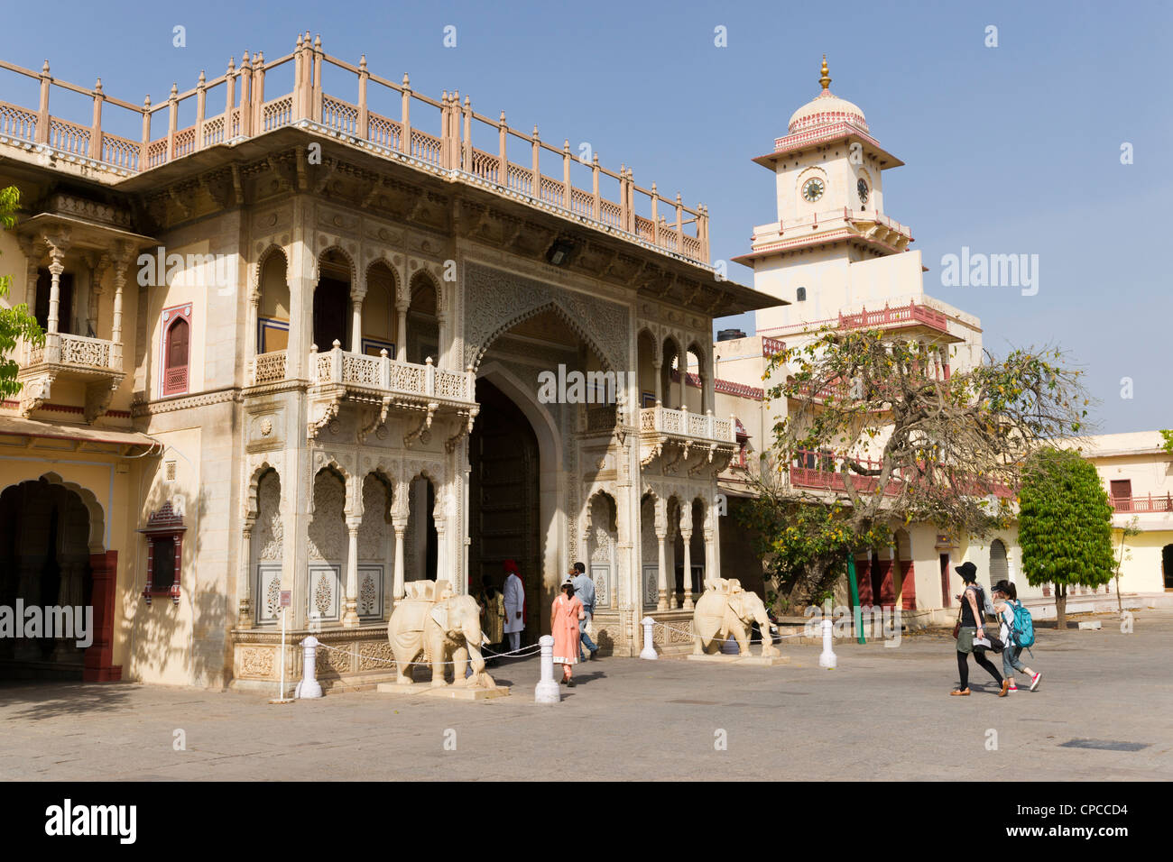 Entrance arch to the Chandra Mahal or Chandra Niwas. The most ...