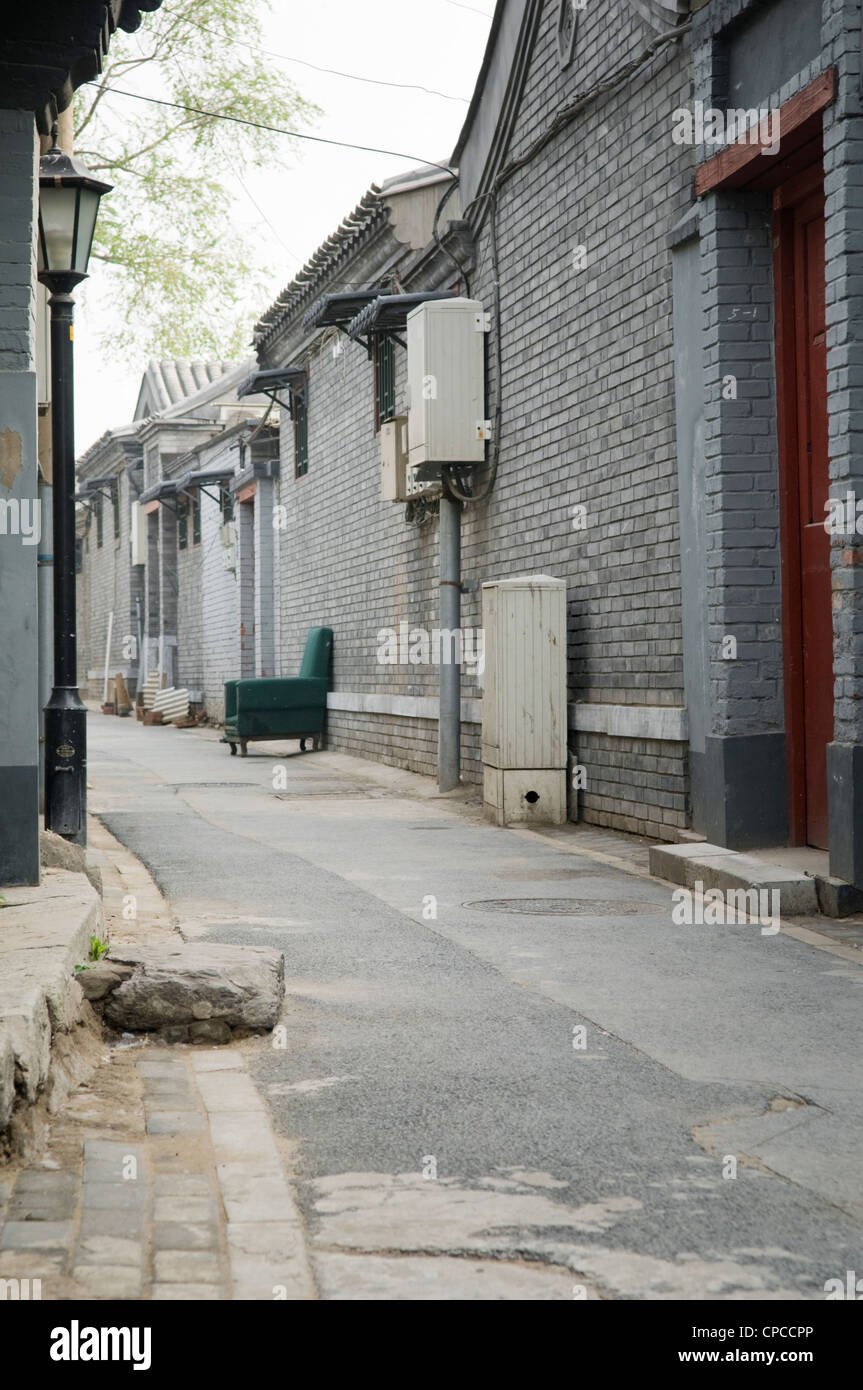 An armchair in a Hutong in Beijing China Stock Photo Alamy